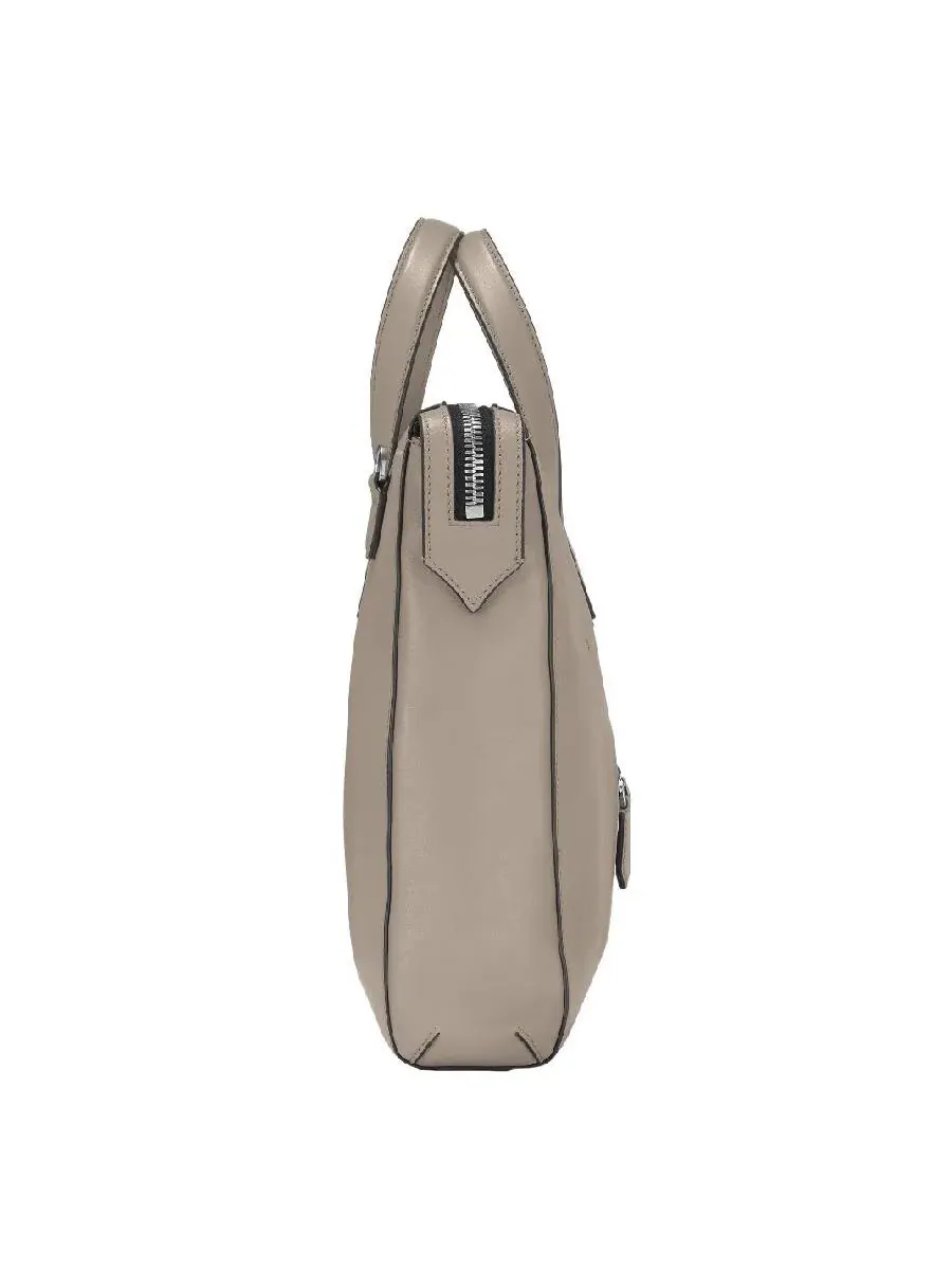 Сумка Montblanc Zipper Leather Briefcase — изображение 3 из 4, серый