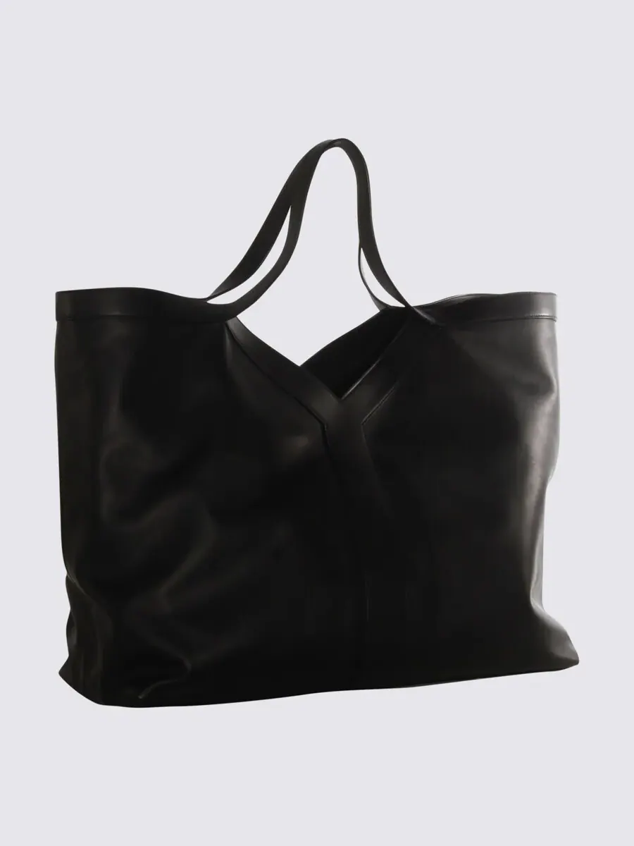 Сумка Saint Laurent Y Maxi с верхней ручкой из черной кожи — 2