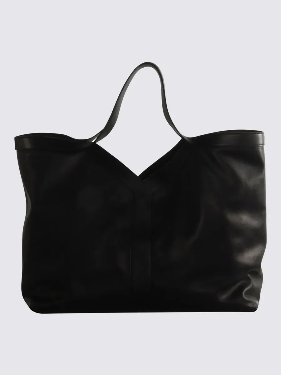 Сумка Saint Laurent Y Maxi с верхней ручкой из черной кожи — 3