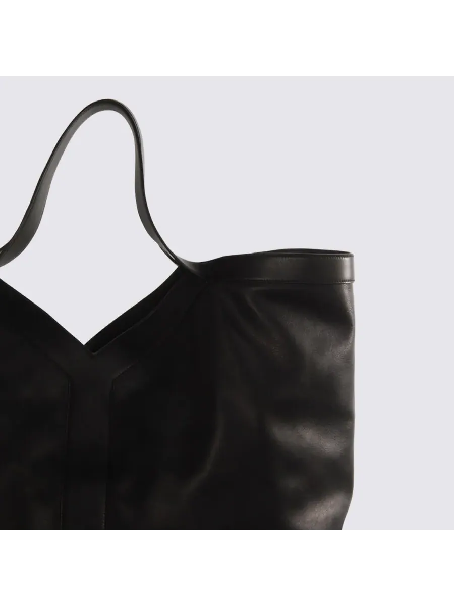 Сумка Saint Laurent Y Maxi с верхней ручкой из черной кожи — 4