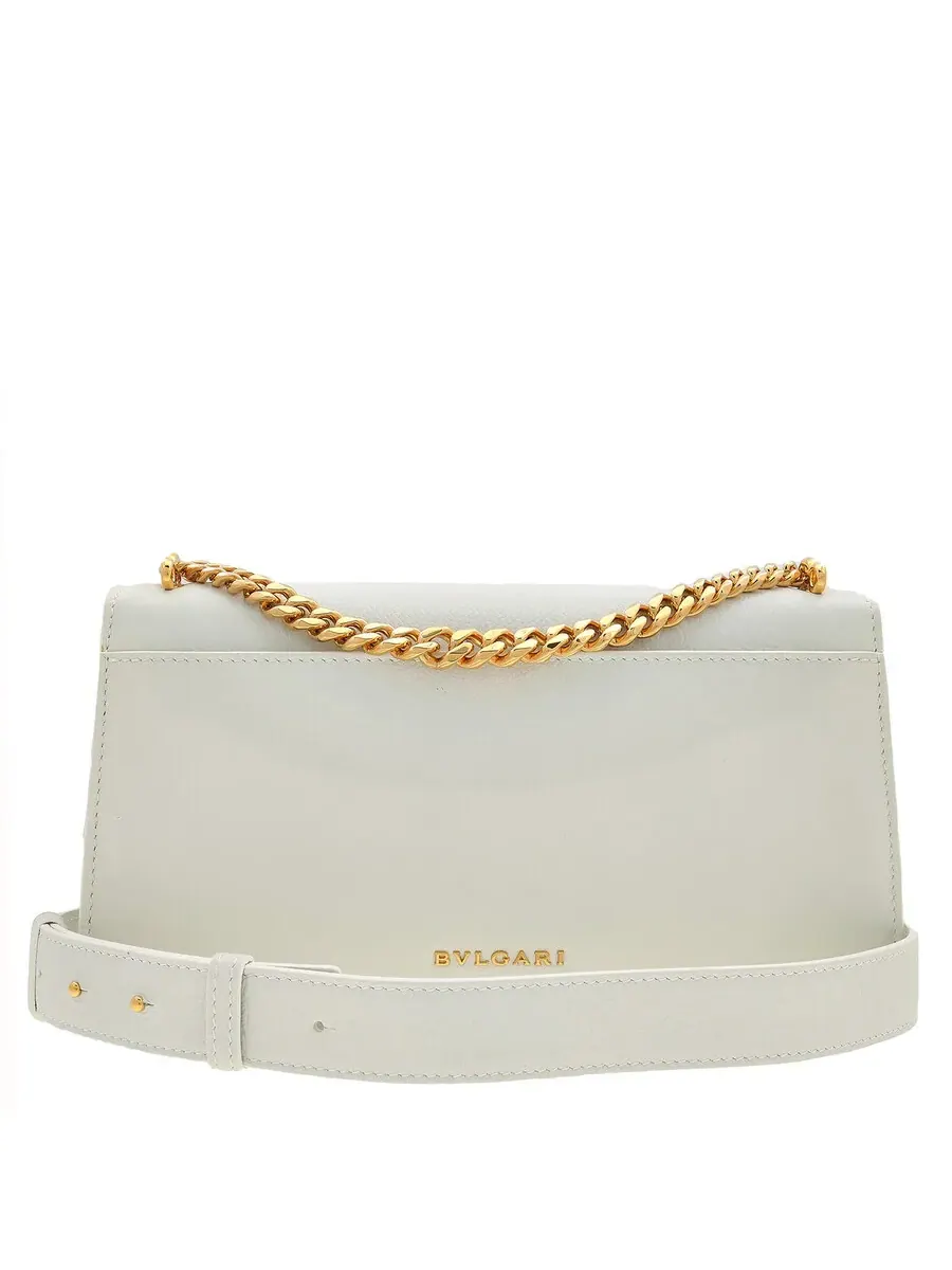 Сумка через плечо среднего размера Serpenti East-West Maxi Chain Bvlgari — изображение 5 из 6, белый