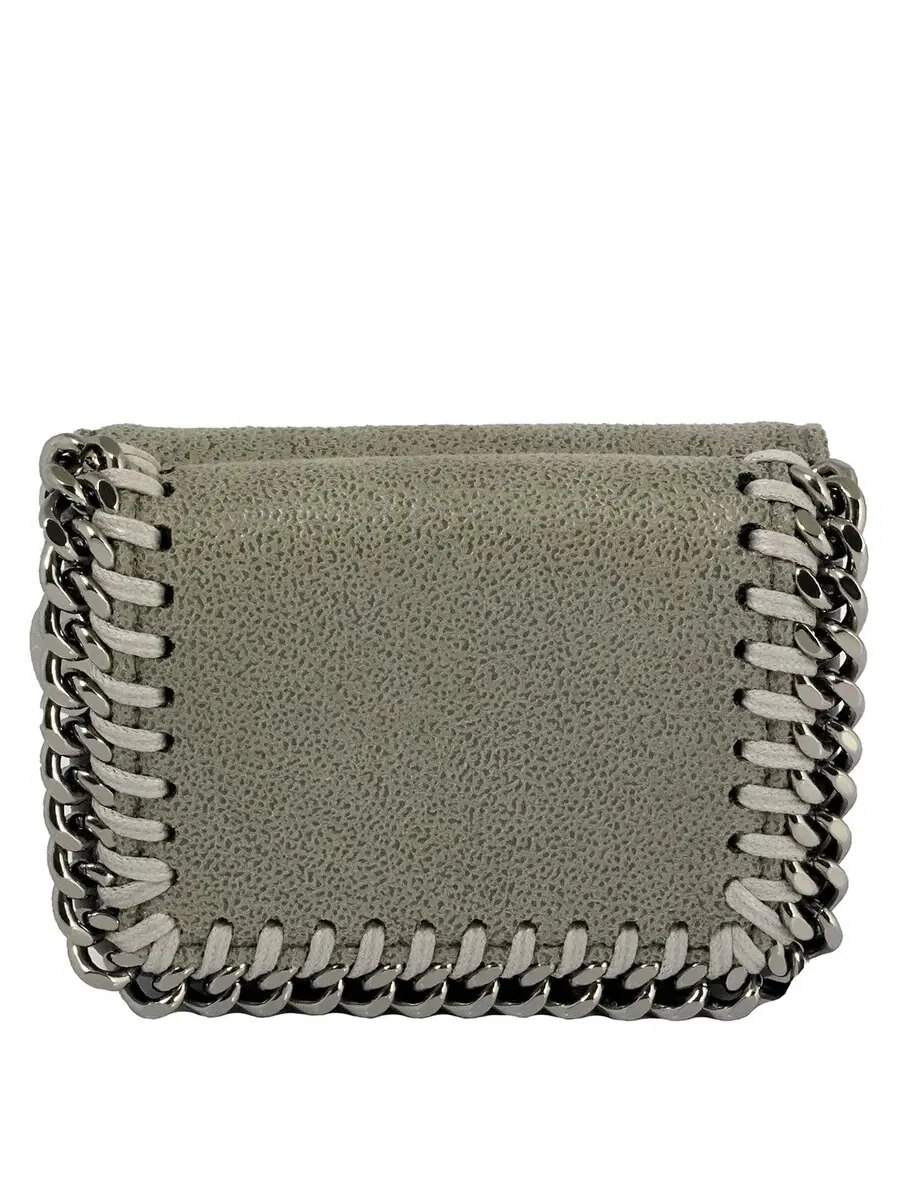 Женский маленький кошелек Stella Mccartney Falabella светло-серого цвета — изображение 1 из 4, светлый серый