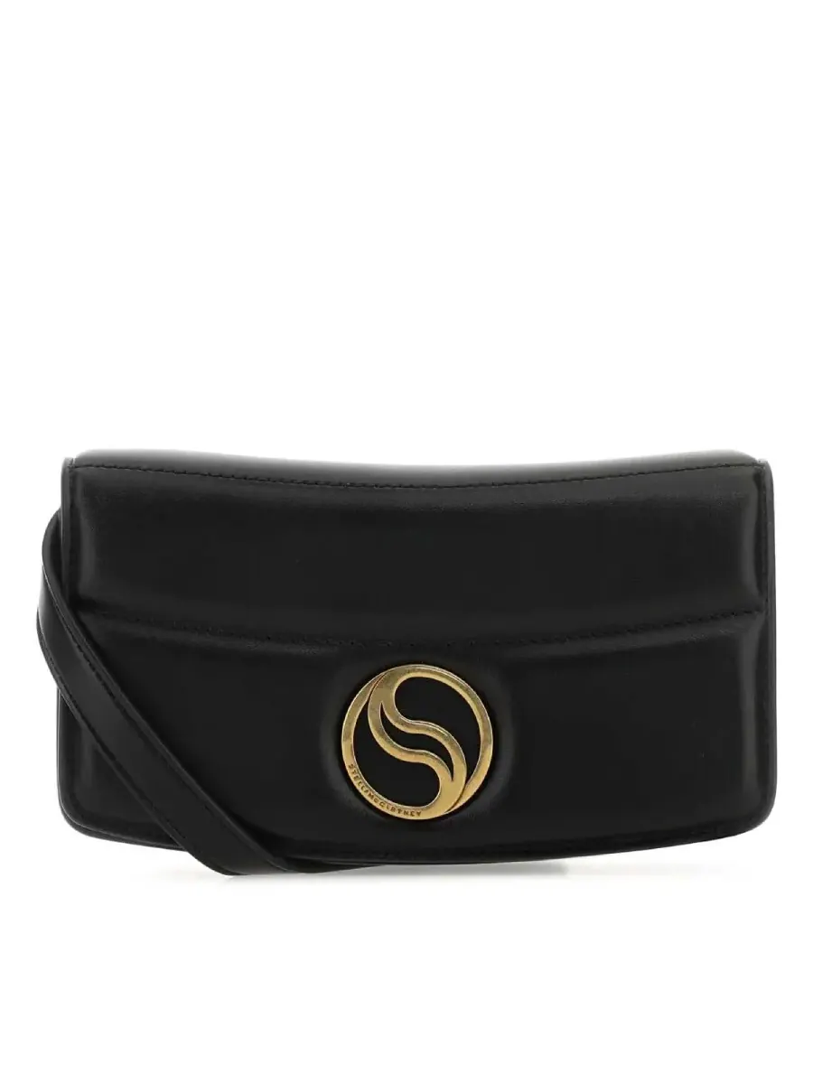 Сумка через плечо Stella McCartney с логотипом S-Wave — изображение 1 из 3, черный