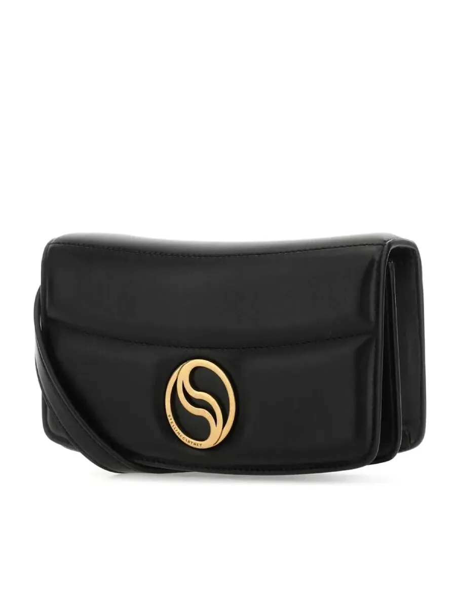 Сумка через плечо Stella McCartney с логотипом S-Wave — изображение 3 из 3, черный