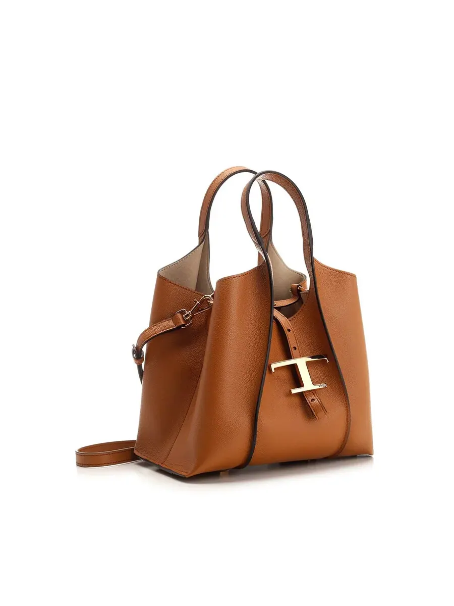 Сумка-тоут с логотипом Tod's Timeless — изображение 2 из 4, бежевый