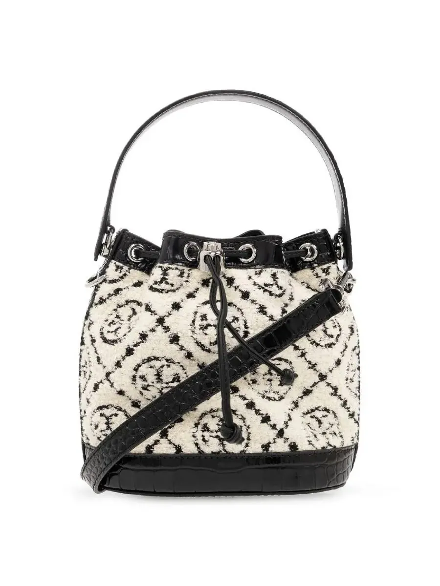 Сумка-ведро Tory Burch с монограммой Boucle и затягивающимся шнурком