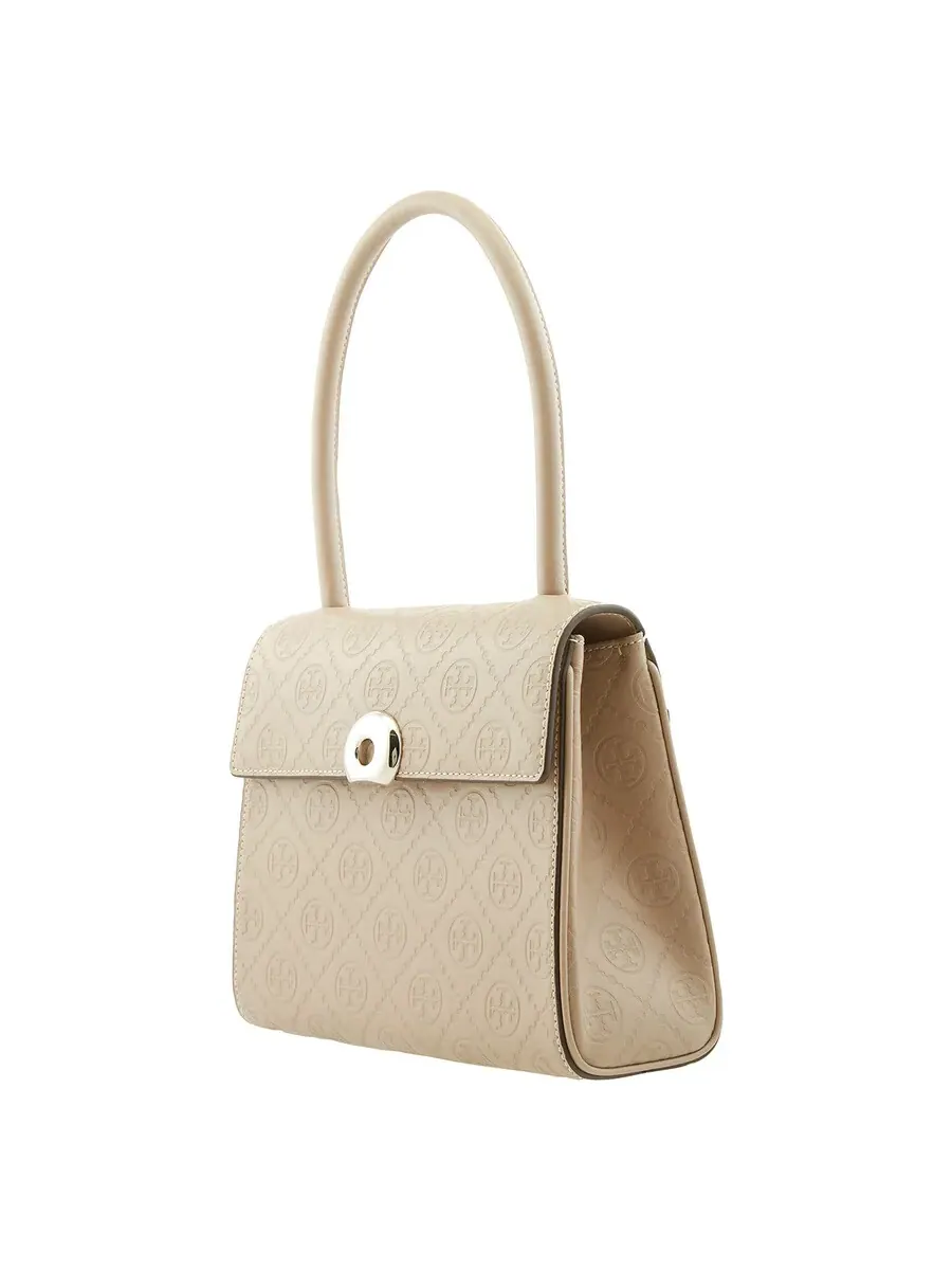 Кожаная маленькая сумка Tory Burch T Monogram Deville — 3