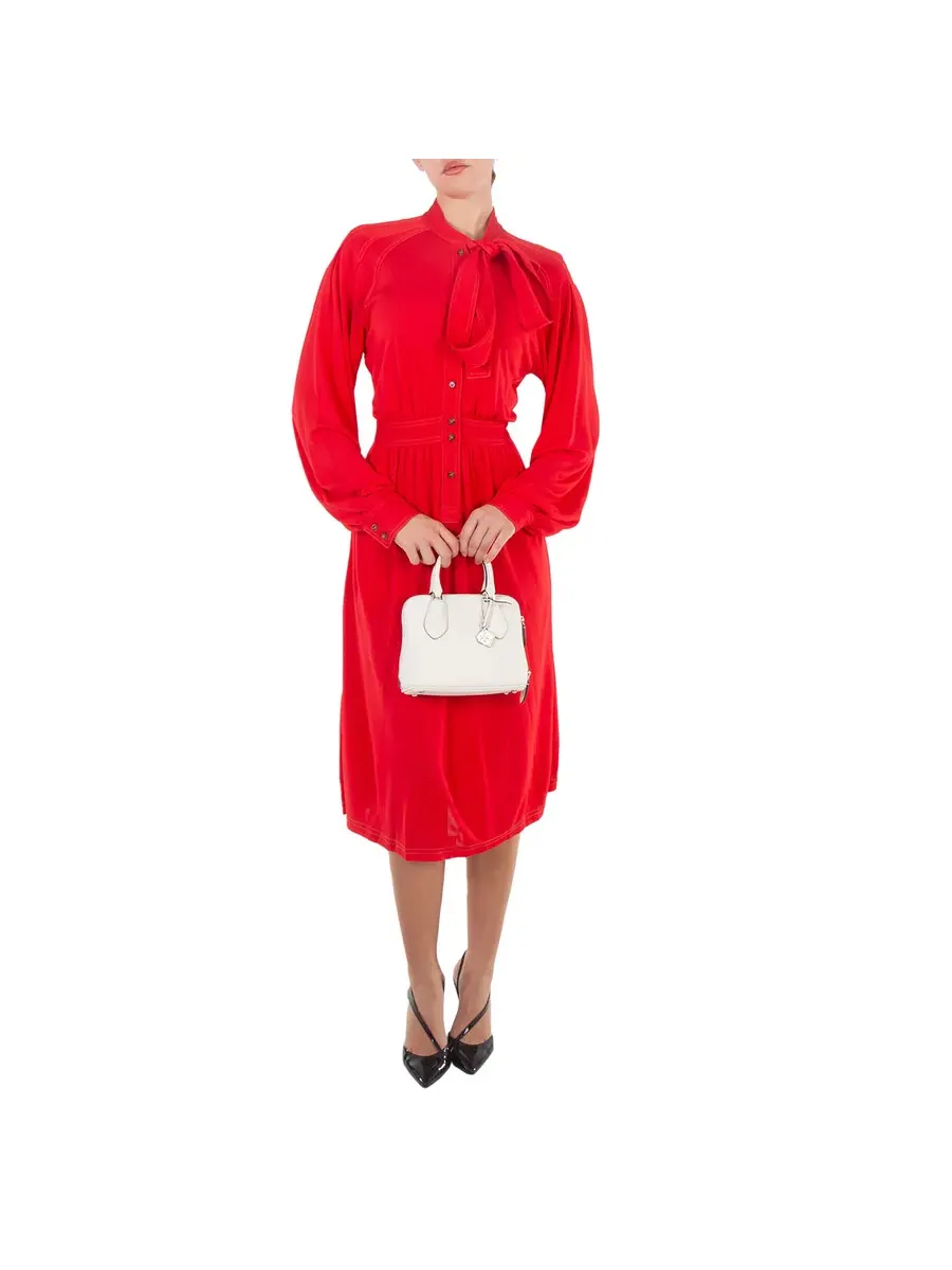 Мини-сумка-сэтчел Tory Burch из белой зернистой кожи — 2