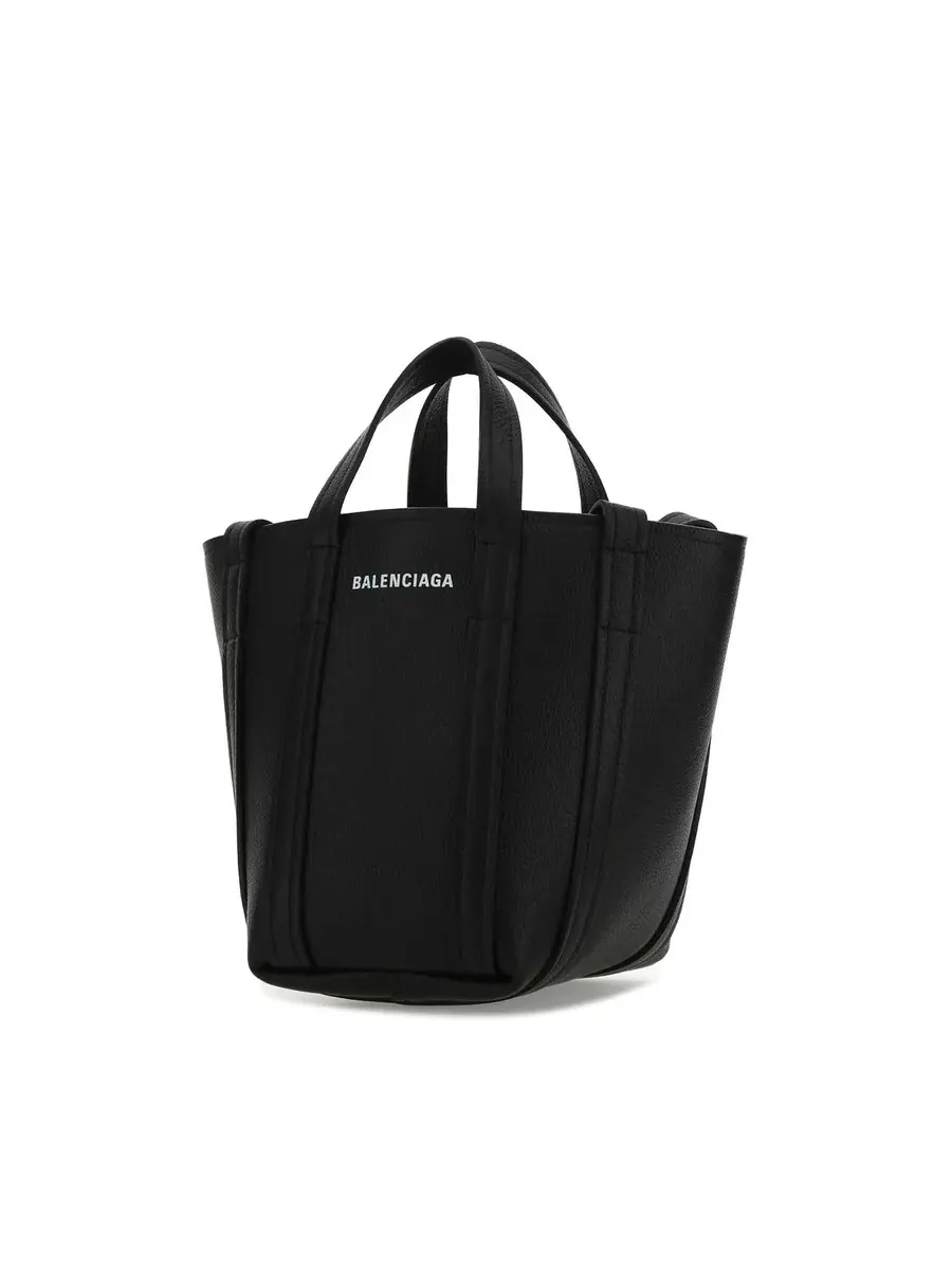 Сумка-тоут Balenciaga Everyday XS North-South — изображение 2 из 4, черный/белый