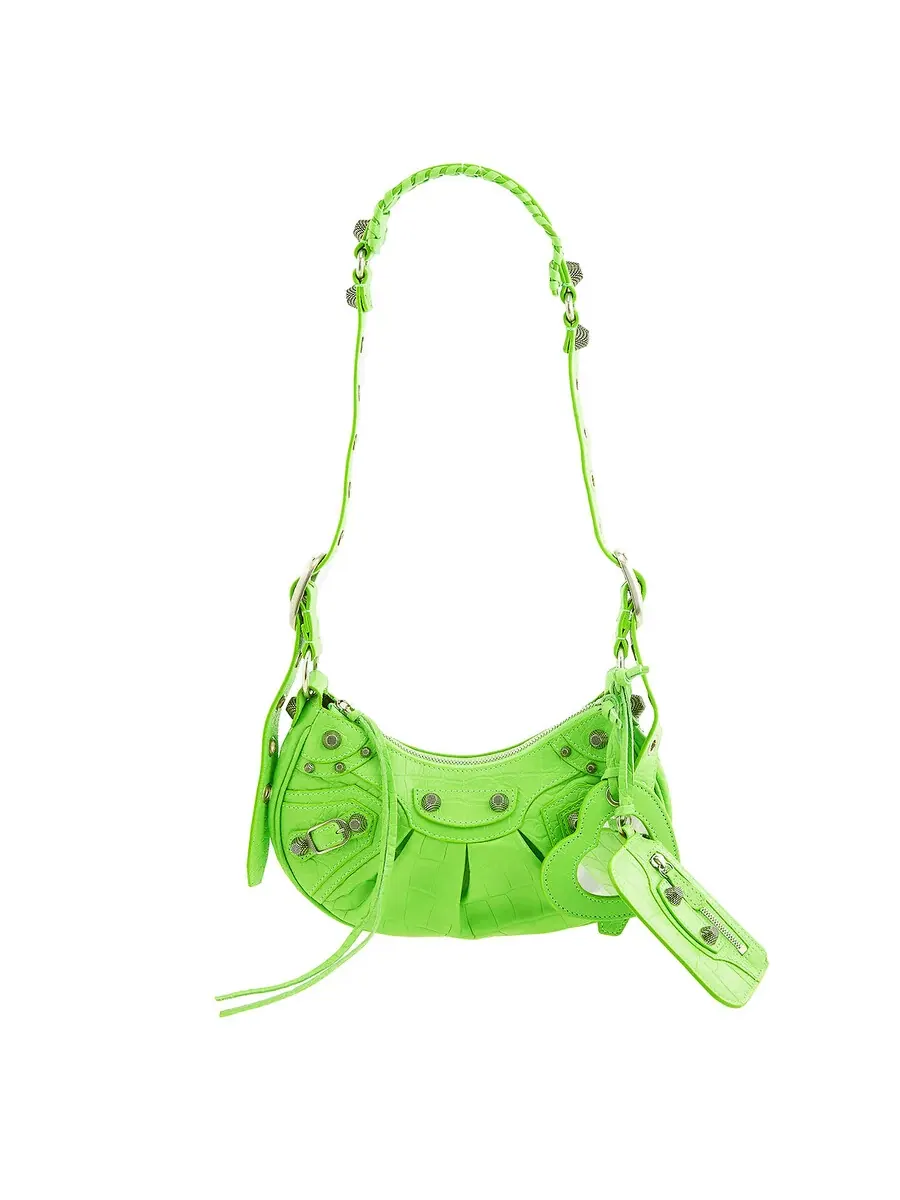 Сумка через плечо Balenciaga Le Cagole XS кислотно-зеленого цвета — изображение 1 из 5, зеленый
