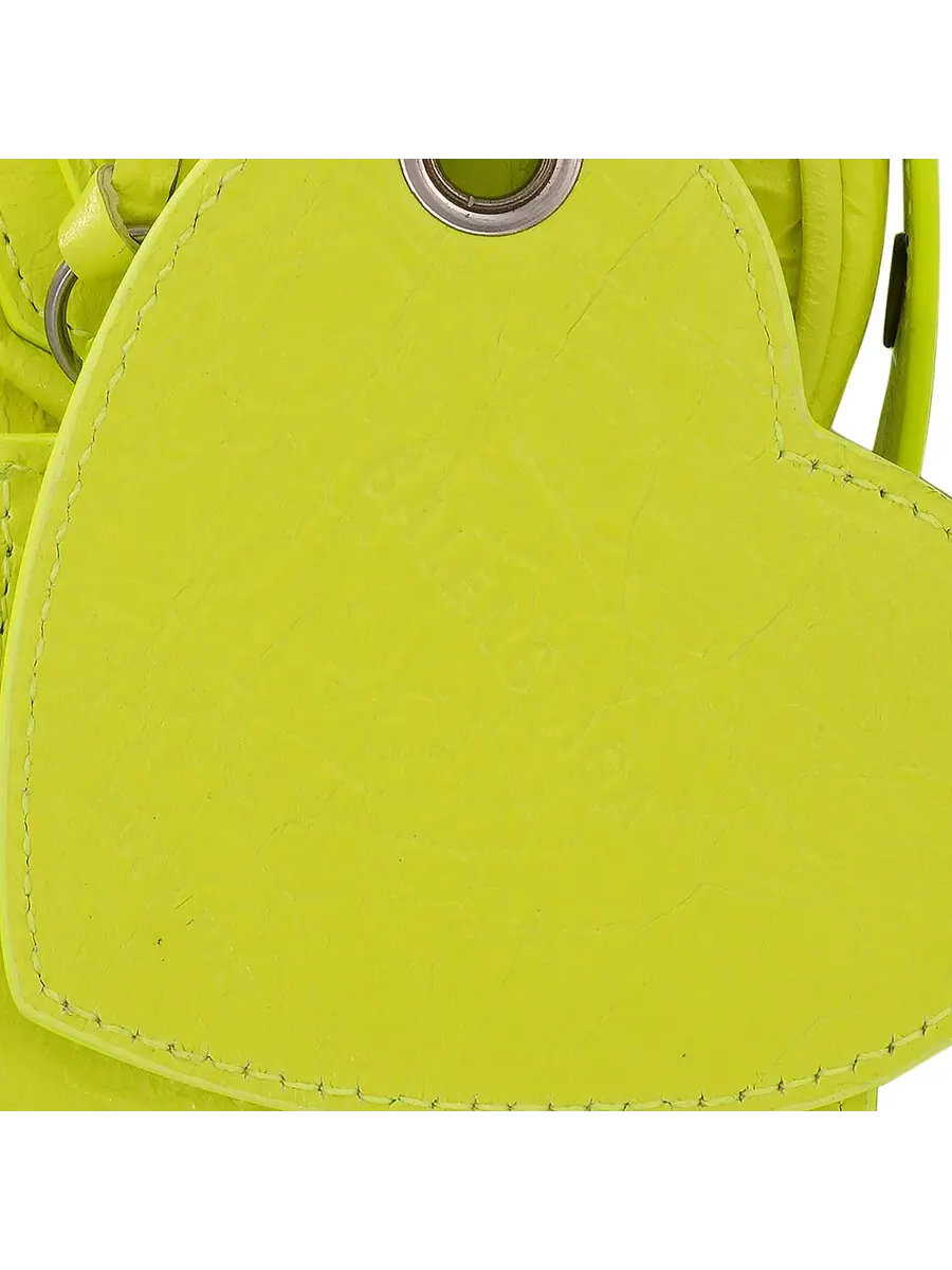 Сумка Balenciaga Le Cagole XS на плечо неонового желтого цвета — изображение 4 из 6, неоновый желтый