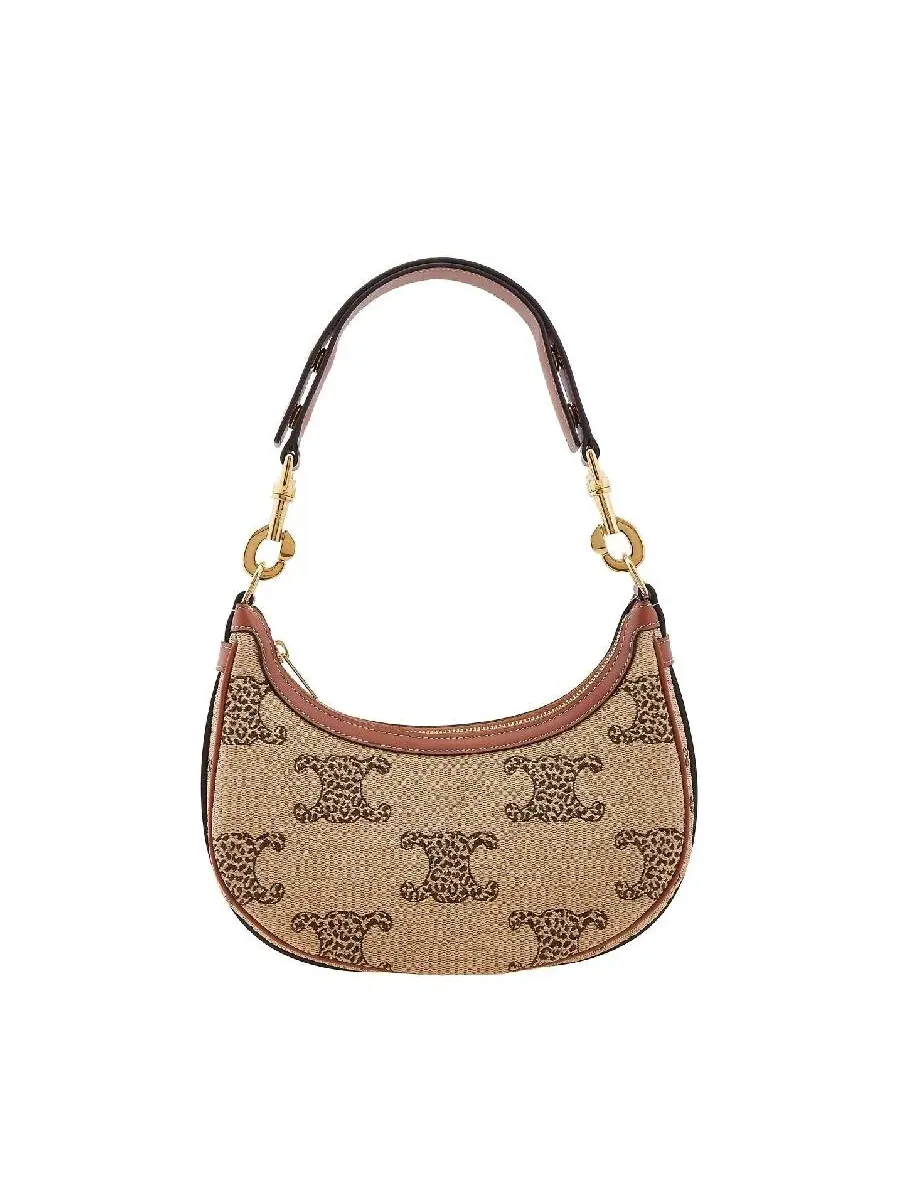 Сумка Celine Leopard Triomphe Medium Ava с ремешком — изображение 1 из 5, натуральный/бежевый