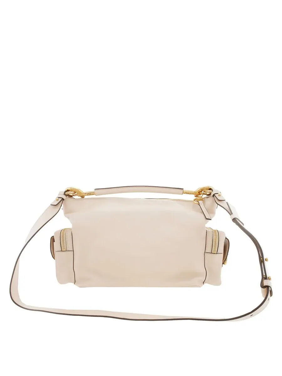 Сумка для камеры Chloé из блестящей кожи — изображение 5 из 6, бежевый