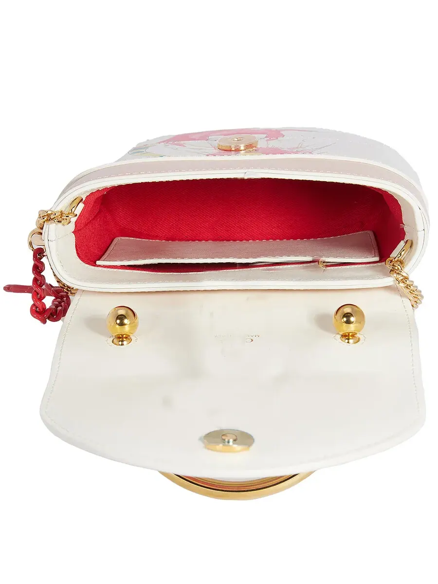 Сумка через плечо Chloé Small Aby Lock из кожи с принтом — 5