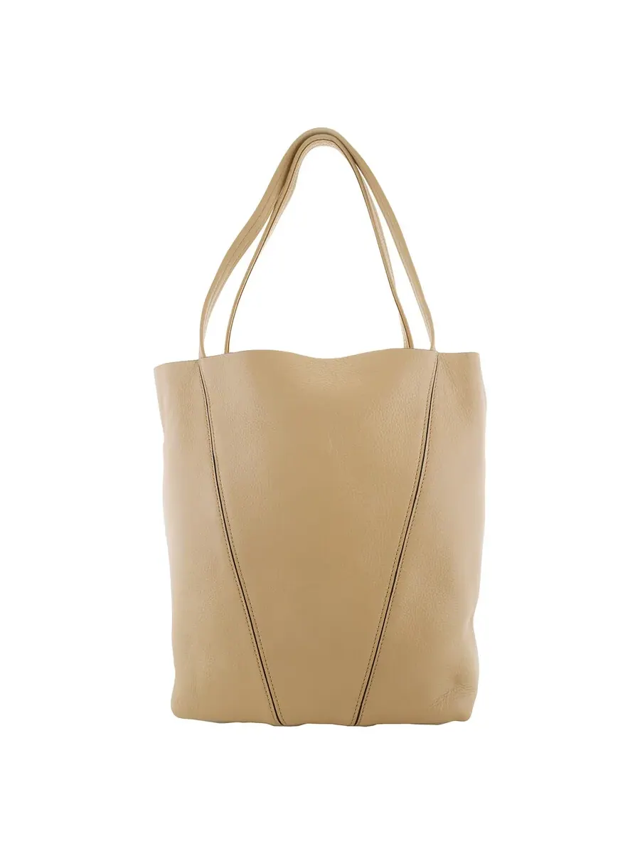 Сумка-тоут Chloé Spin из зернистой кожи — изображение 4 из 5, коричневый