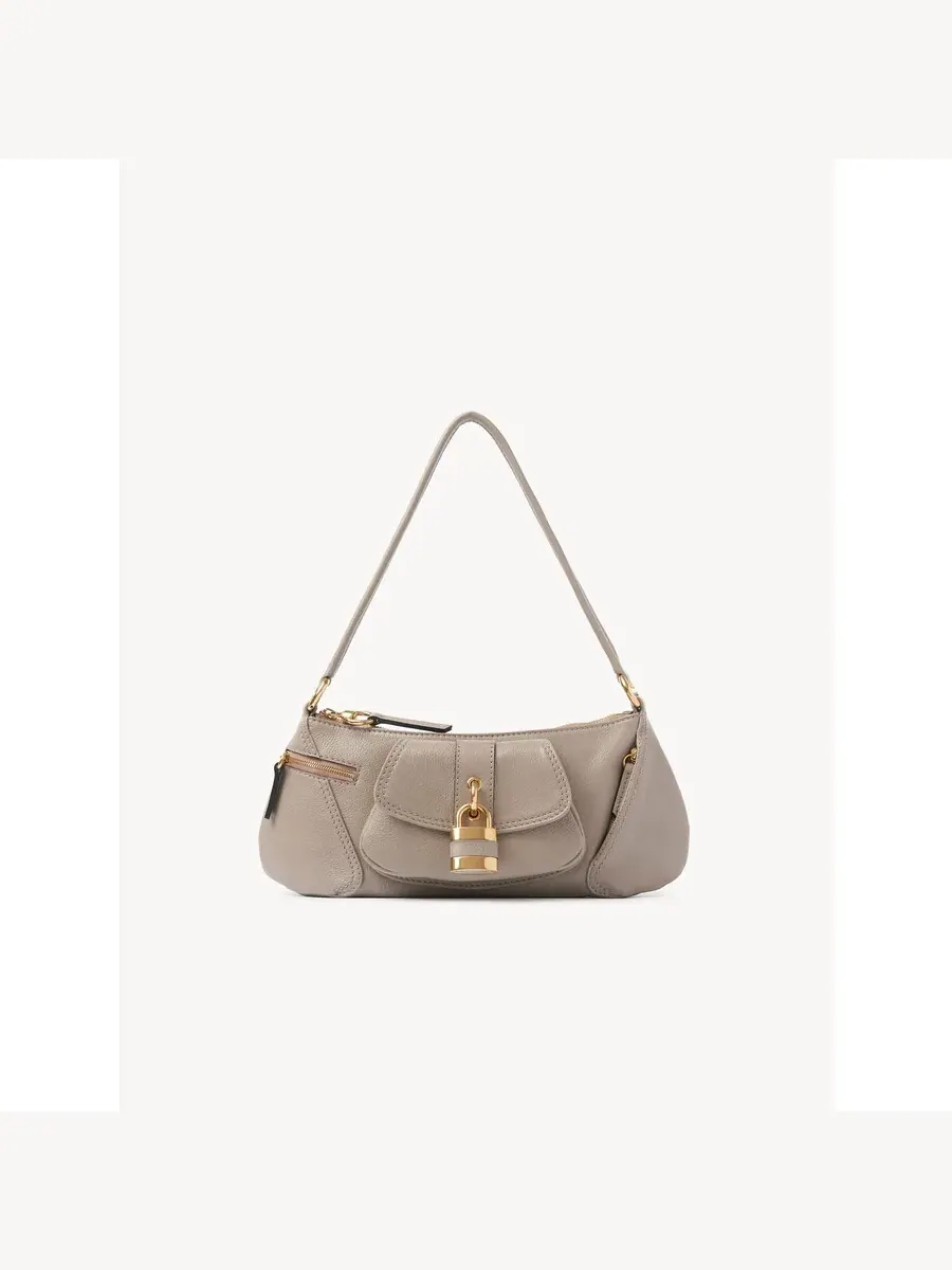 Сумка на плечо Chloé 99 из зерненой кожи — изображение 1 из 2, серый
