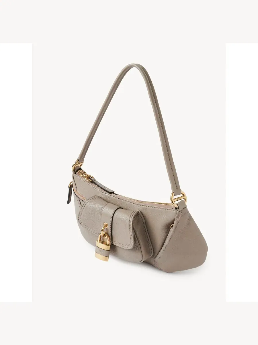 Сумка на плечо Chloé 99 из зерненой кожи — изображение 2 из 2, серый