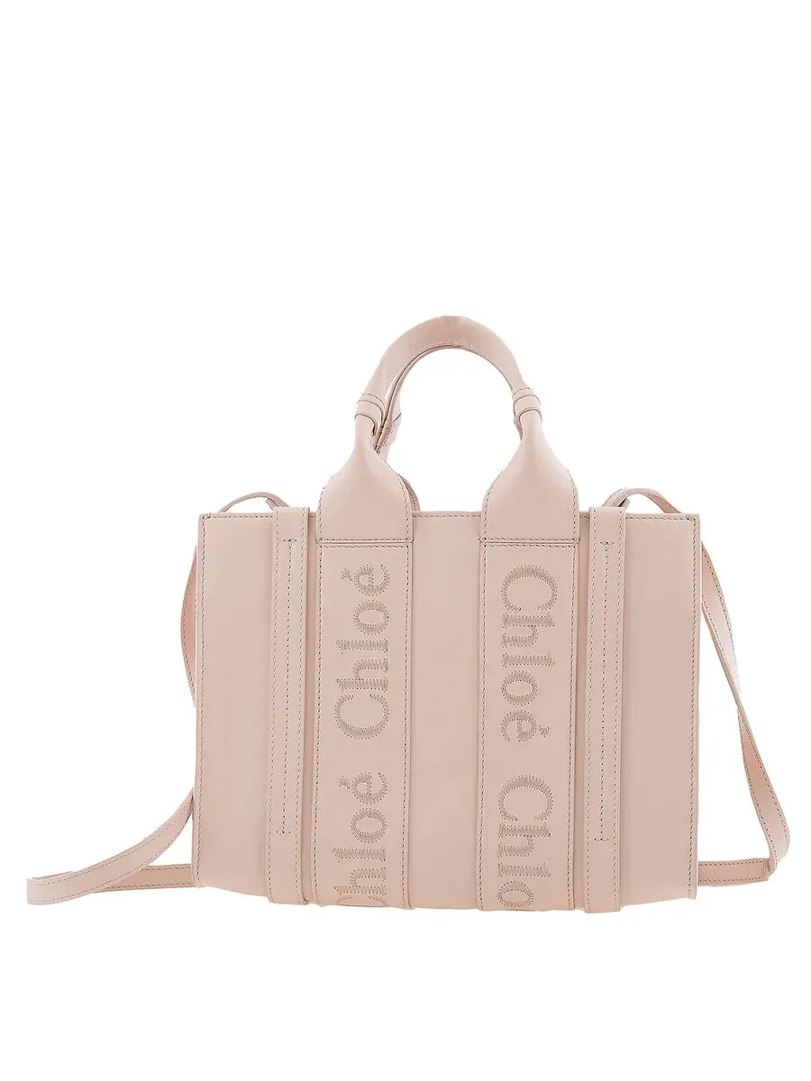 Женская сумка-тоут Chloé Ladies Cement Pink Small Woody — изображение 1 из 6, розовый