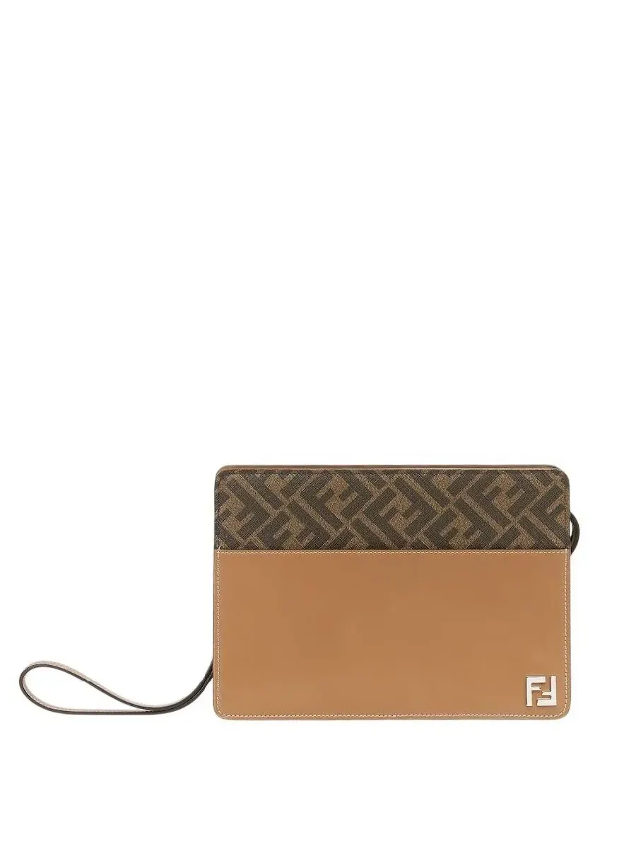Сумка-клатч Fendi с аппликацией квадратного логотипа — 1