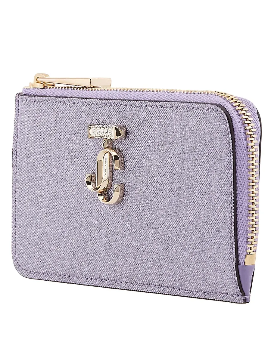 Кардхолдер Jimmy Choo JC Emblem на молнии — изображение 3 из 5, светлый золотистый