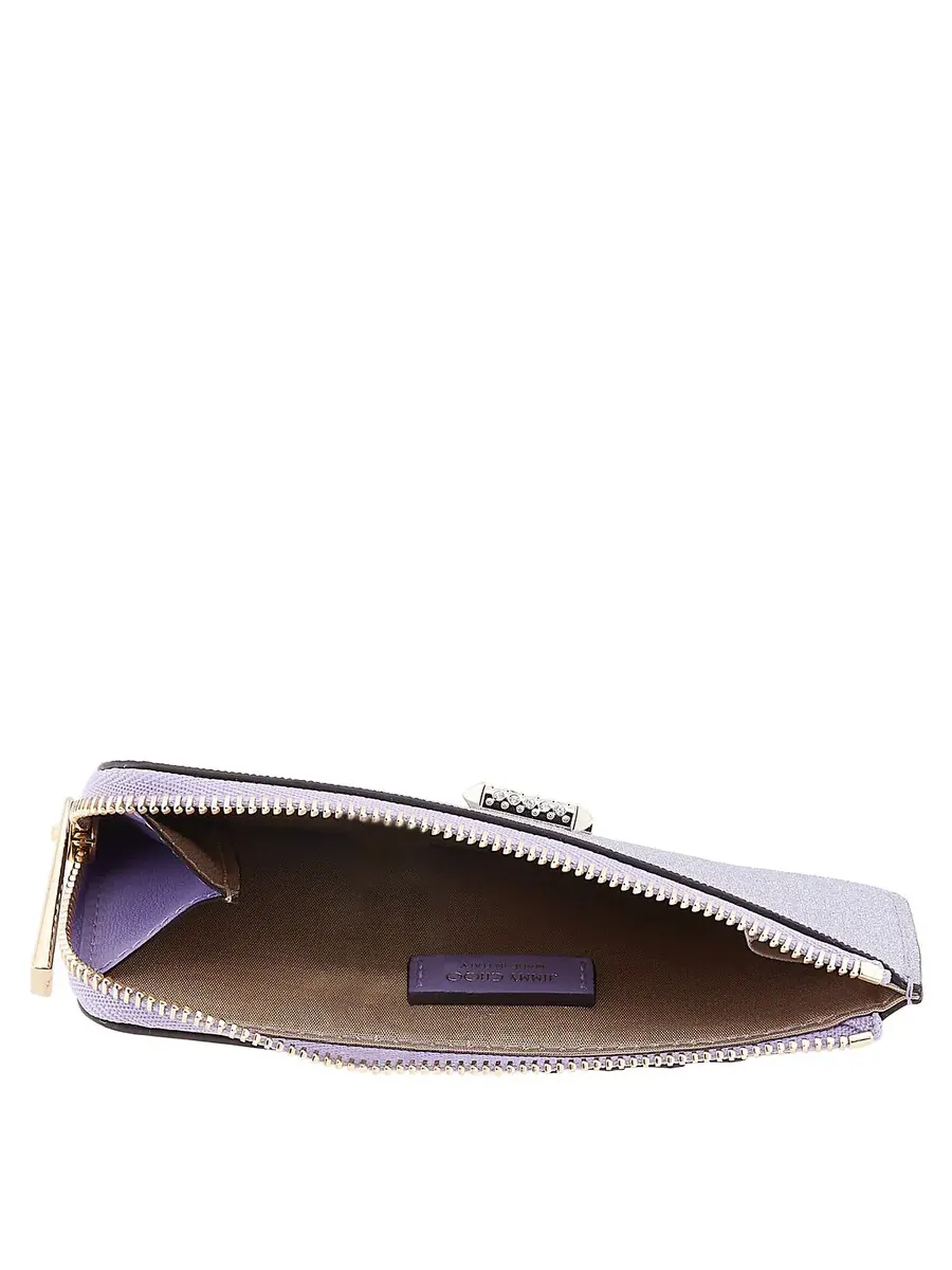 Кардхолдер Jimmy Choo JC Emblem на молнии — изображение 5 из 5, светлый золотистый