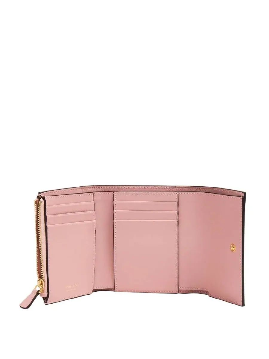 Кошелек из кожи с бриллиантовой цепочкой Jimmy Choo Marinda, розовое/золото — изображение 4 из 4, розовый/золотистый