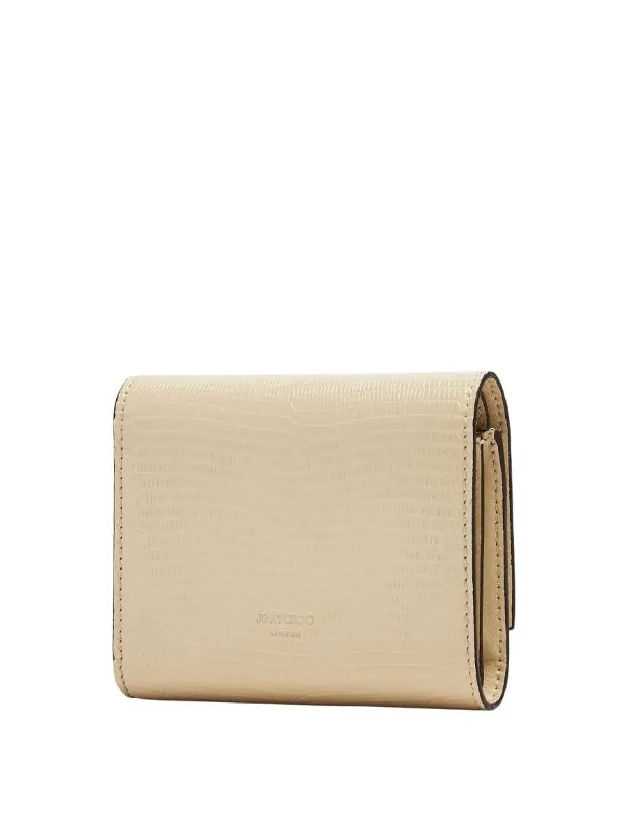 Кошелек из кожи с бриллиантовой цепочкой Jimmy Choo Marinda — изображение 2 из 4, золотистый