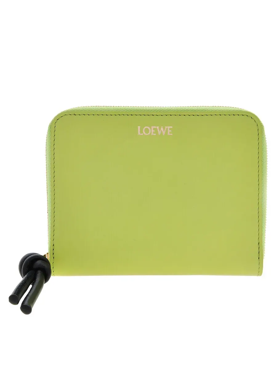 Кошелек Loewe Knot Compact Zip Around - Анис/Черный — изображение 1 из 4