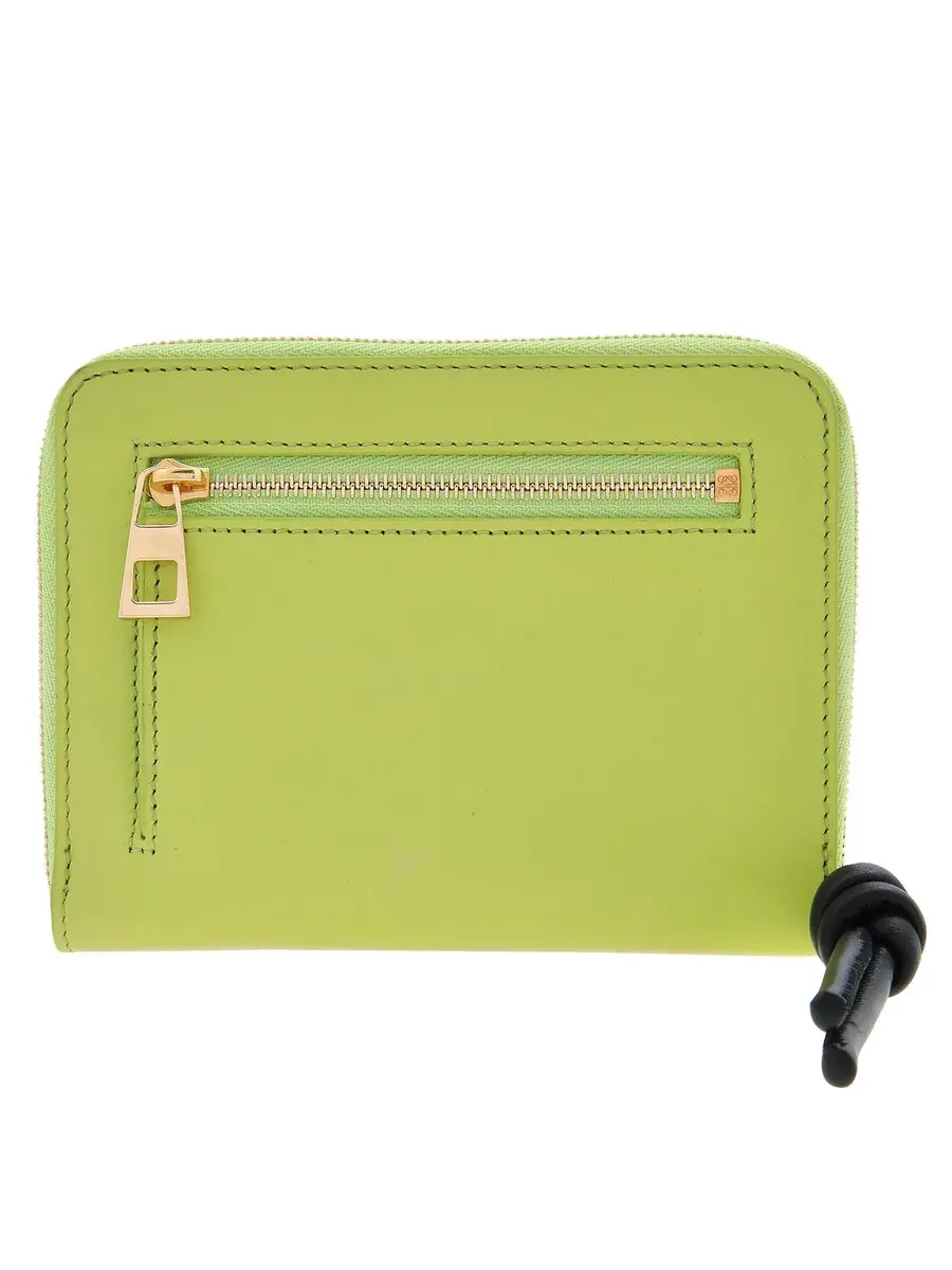 Кошелек Loewe Knot Compact Zip Around - Анис/Черный — изображение 3 из 4