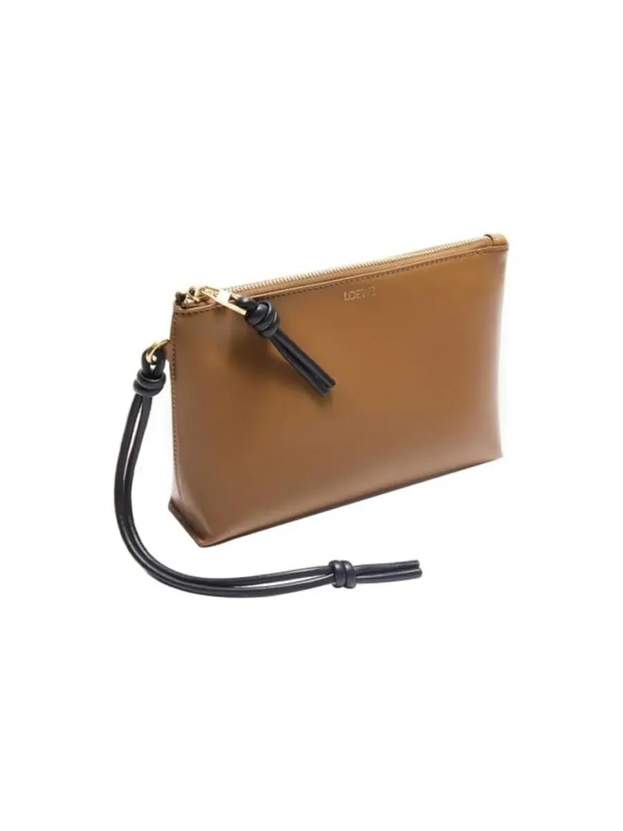 Сумка Loewe Knot T Calfskin Pouch In Oak / Black — 3