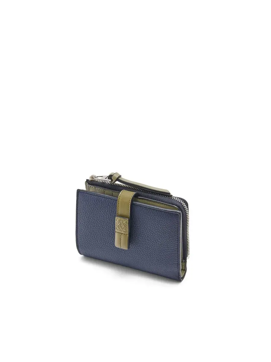 Компактный кошелек Loewe Slim Zip Bifold — изображение 4 из 4, синий/оливковый