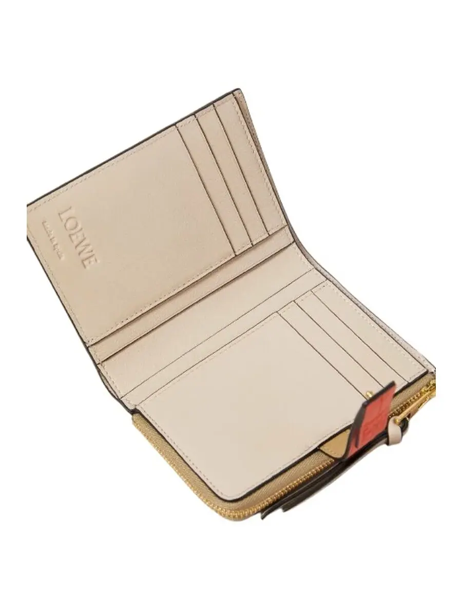 Компактный кошелек Loewe Slim Zip Bifold Compact Wallet - глиняно-зеленый/ярко-оранжевый — изображение 3 из 3