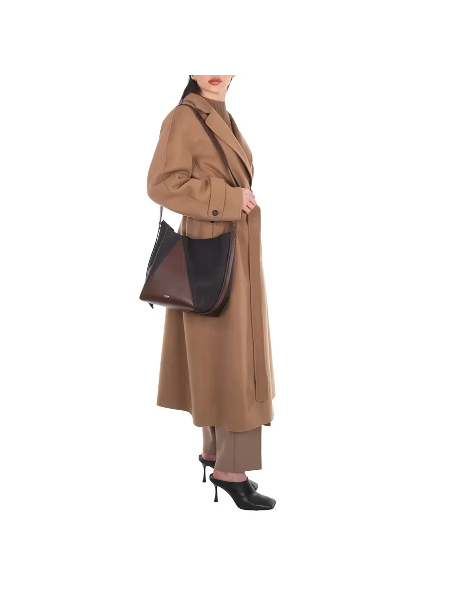 Сумка-ведро Max Mara из кожи с оленьим принтом, среднего размера — 2