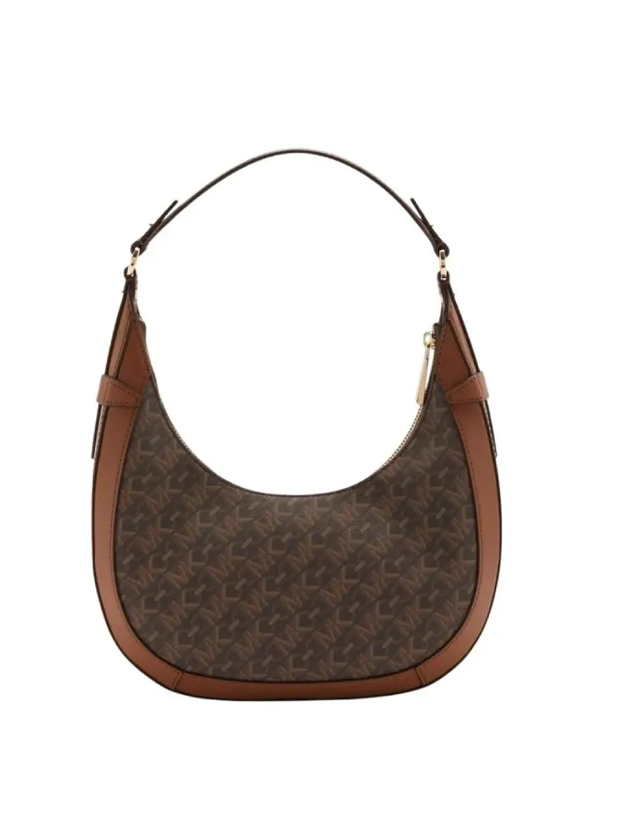 Сумка женская кросс-боди холст Michael Kors Preston Empire — изображение 2 из 3, коричневый