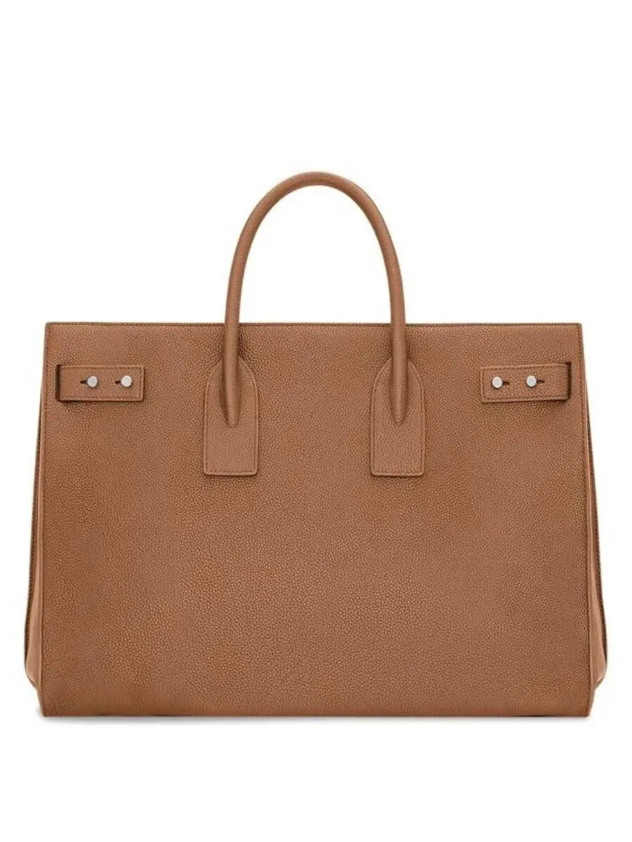 Сумка-тоут Saint Laurent Sac De Jour, большая, тонкая, кожаная — 3