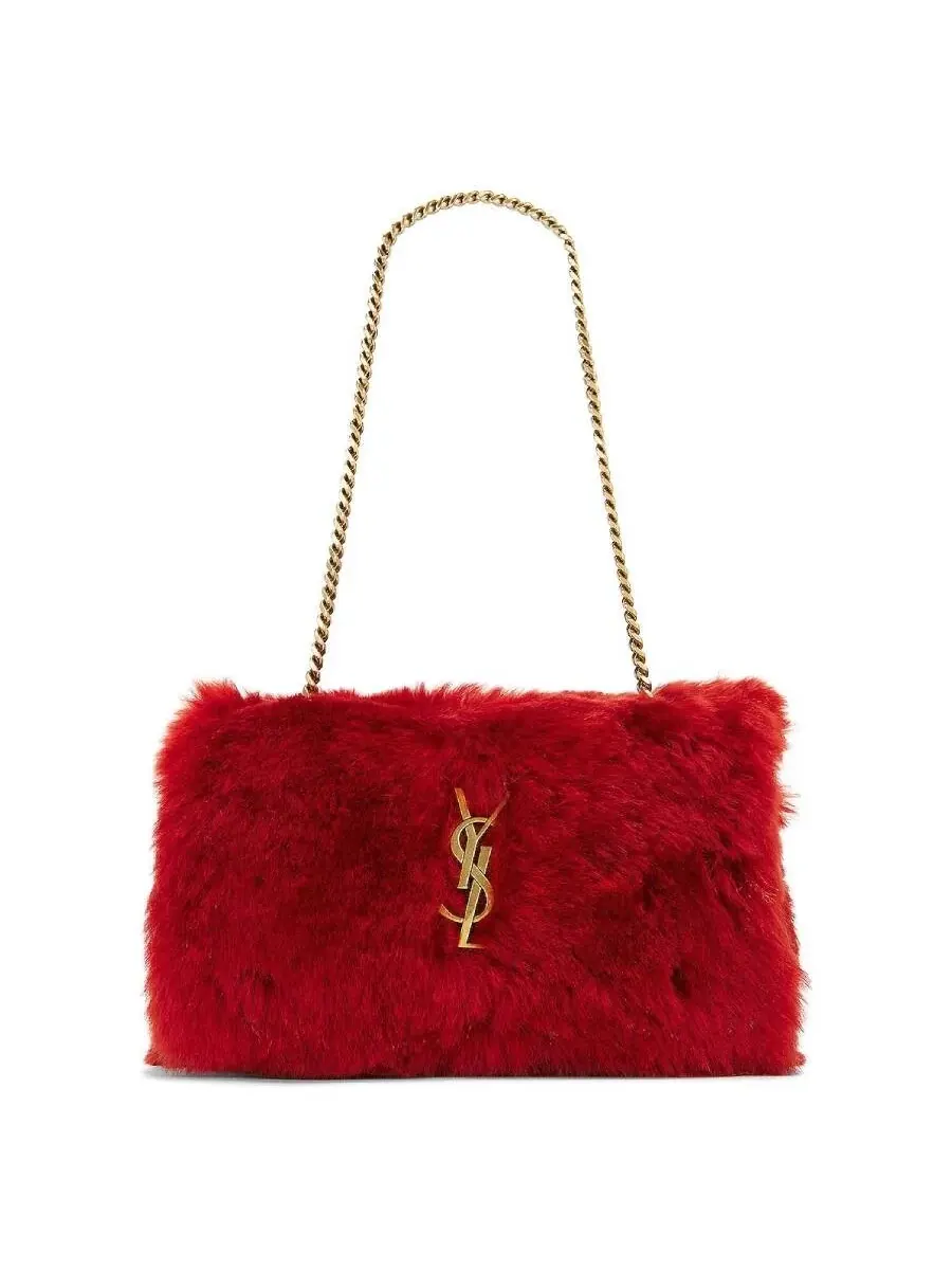 Сумка Saint Laurent Kate маленькая, перевертыш, на цепочке — изображение 1 из 5, красный