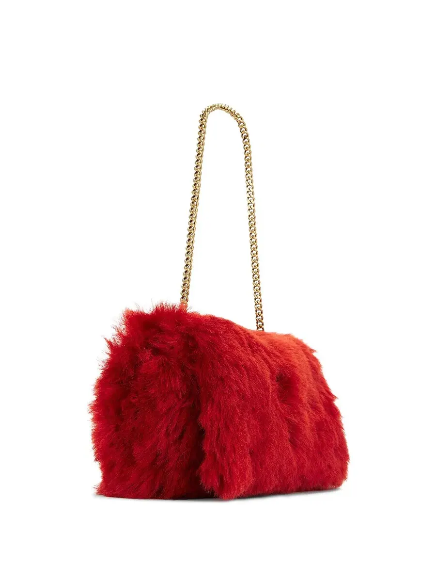 Сумка Saint Laurent Kate маленькая, перевертыш, на цепочке — изображение 2 из 5, красный
