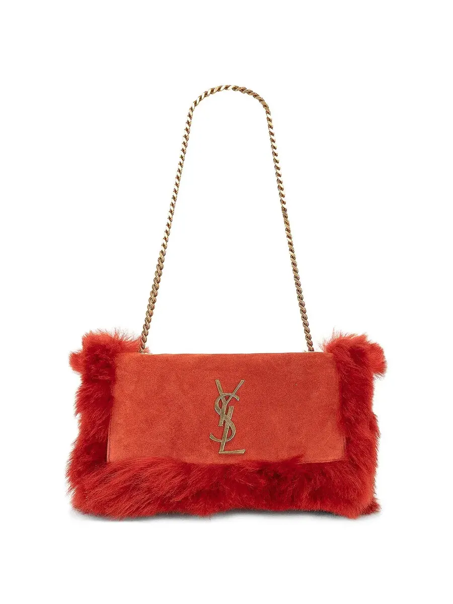 Сумка Saint Laurent Kate маленькая, перевертыш, на цепочке — изображение 5 из 5, красный