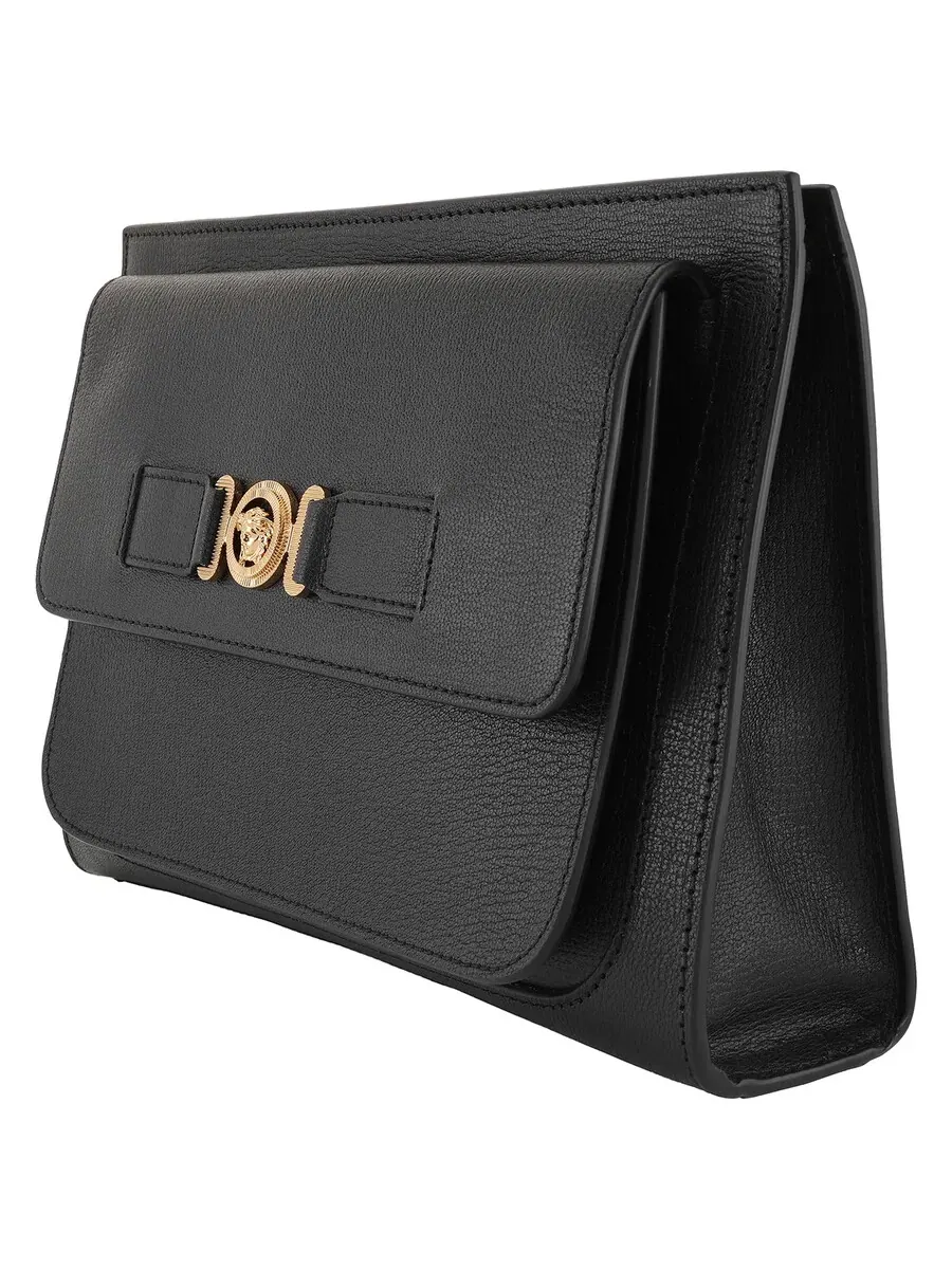Клатч из телячьей кожи с пластиной Medusa от Versace — 2