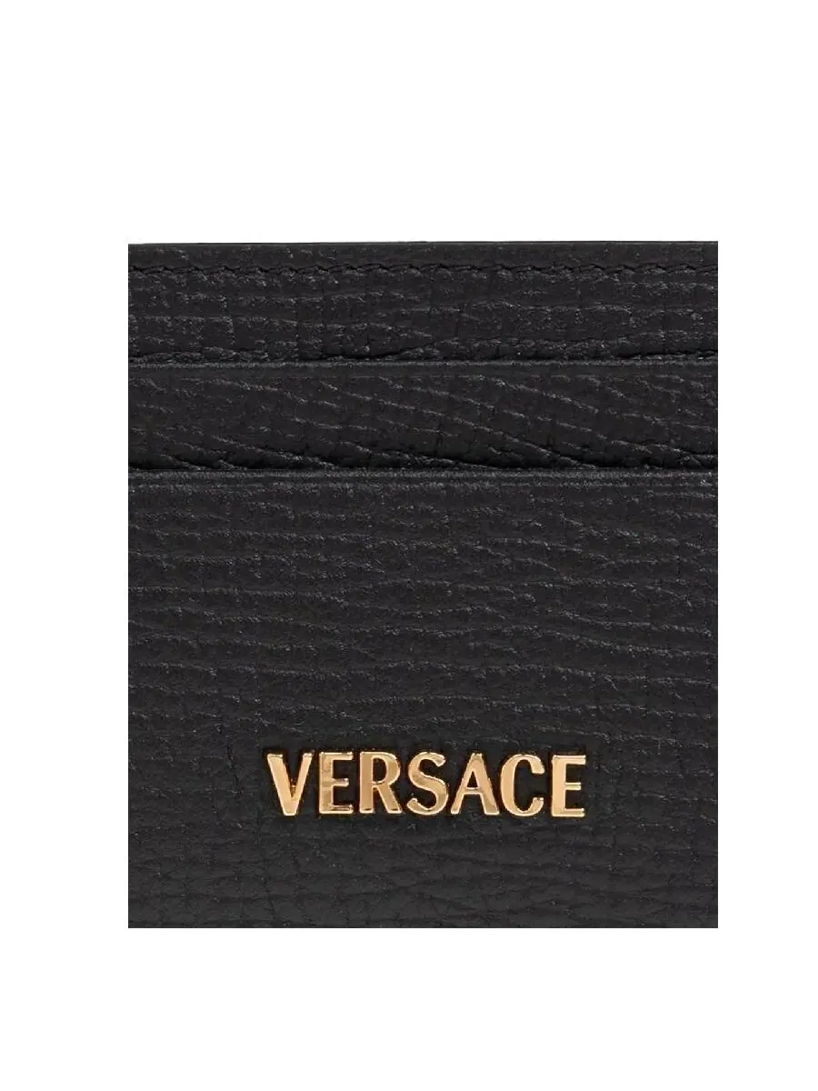 Картхолдер Versace Myth из кожи — изображение 3 из 3, черный-золотистый