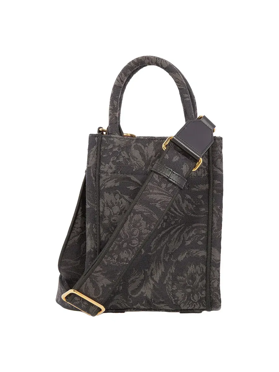 Мини-сумка-тоут Versace Barocco Athena — изображение 5 из 6, черный/черный золотистый