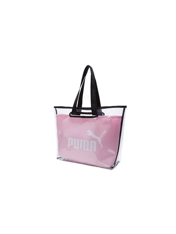Сумка core twin shopper bag 'pink' Puma — изображение 2 из 4, розовый/белый