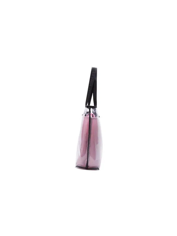 Сумка core twin shopper bag 'pink' Puma — изображение 3 из 4, розовый/белый