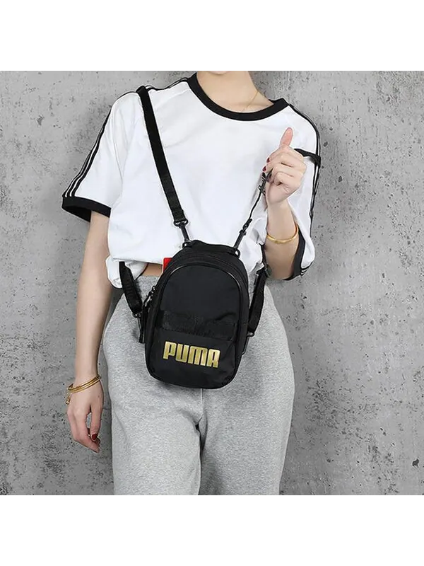 Сумка core base mini bag 'black gold' Puma — изображение 4 из 4, черный/золотистый