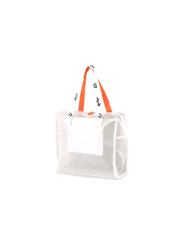 Сумка x mr.doodle shopper bag 'white black orange' Puma — 2