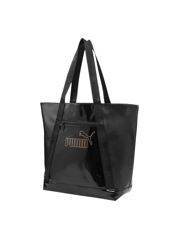 Сумка core up large shopper bag 'black gold' Puma — изображение 1 из 3, черный/золотистый