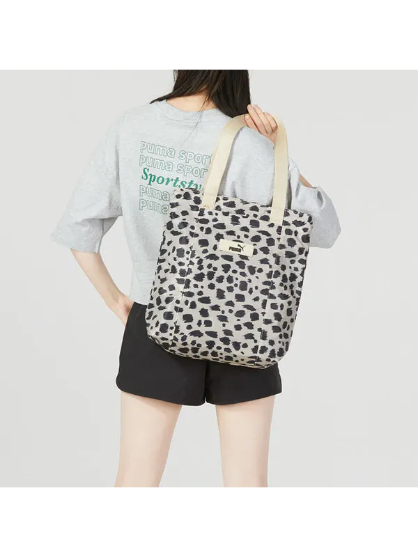 Сумка core pop shopper bag 'beige' Puma — изображение 4 из 4, бежевый/черный
