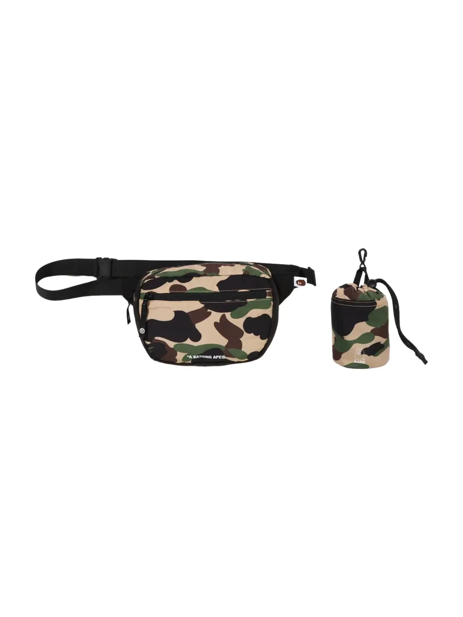 Мужская поясная сумка с камуфляжным принтом A Bathing Ape 1st Camo Packable Waist Back M Travel — 3