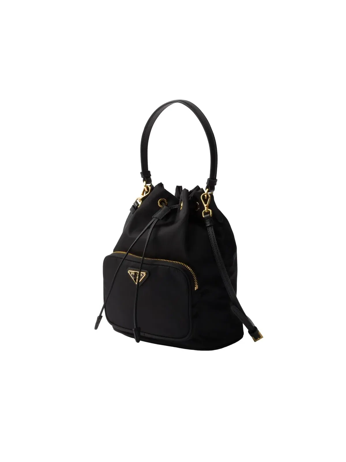 Сумка PRADA SS25 Prada Duet Re-Nylon Bucket Bag 'Black' 1BH038-2AOS-F0002 — изображение 2 из 5, черный