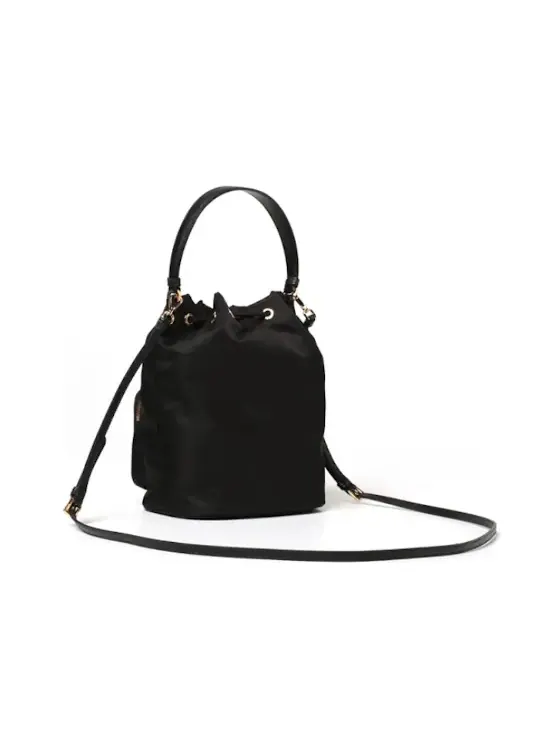 Сумка PRADA Duet Re-Nylon bucket bag 'Black Gold' — изображение 2 из 3, черный
